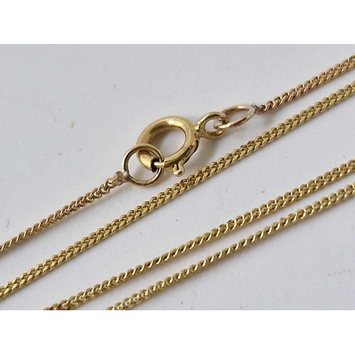 336 - A fine neck chain, 9ct, 17.5 inch