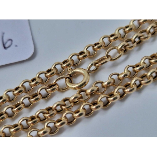 436 - A belcher link neck chain, 9ct, 16.5 inch, 5.0 g