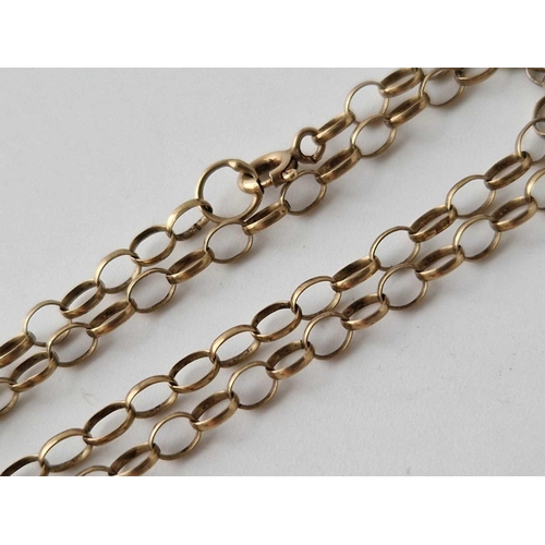 451 - A chain necklace 9ct, 22.5 inch, 4.6 g