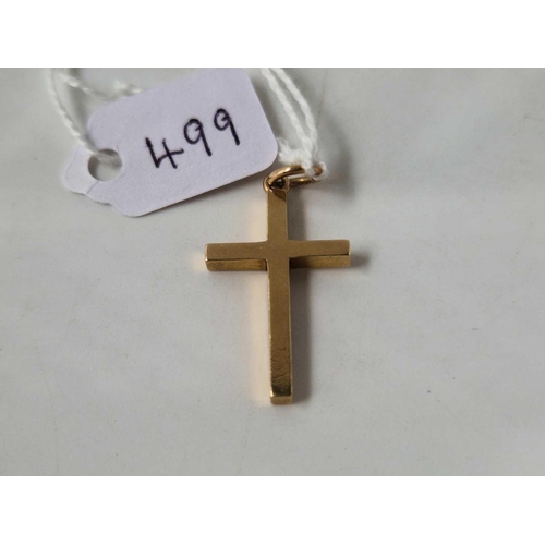 499 - A 9ct cross pendant, 2.7 g