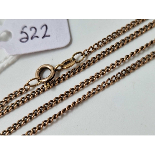 522 - A thick neck chain, 9ct, 18 inch, 3.7 g