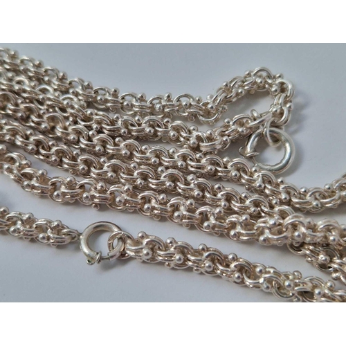 534 - A fancy silver necklace with matching bracelet, 80 g