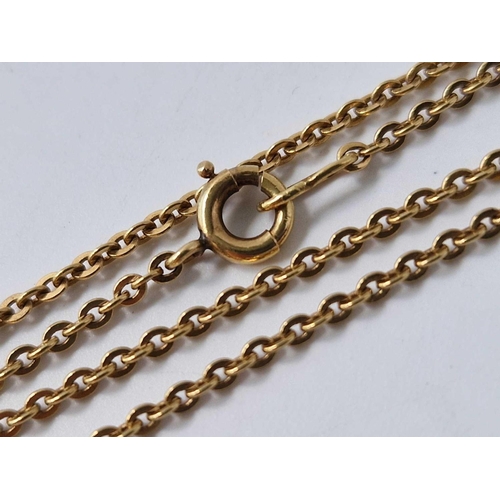 538 - A NECK CHAIN, 18ct, 16 inch, 4.4 g