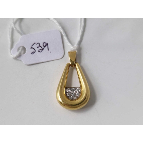 539 - A DIAMOND PENDANT, 18ct, 5.1 g