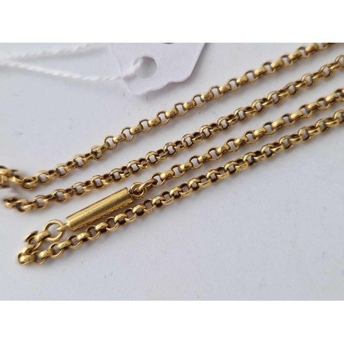 60 - An Edwardian tagged neck chain, 9ct, 16 inch, 4.4 g