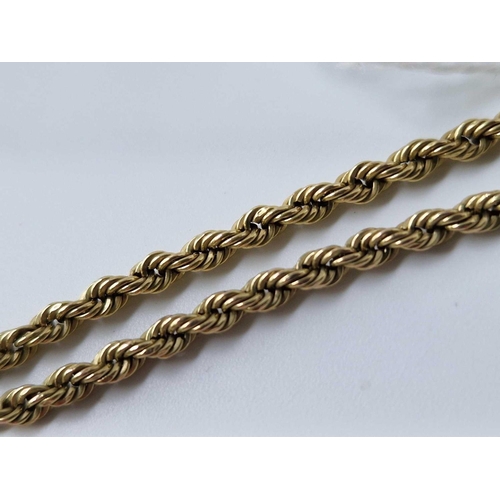 600 - A rope twist bracelet, 9ct, 7 inch