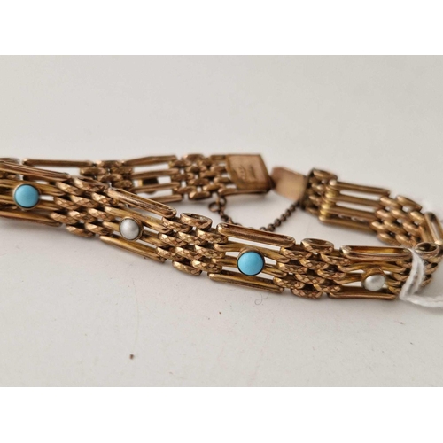 697 - Two rolled gold curb link bracelets