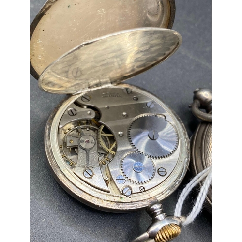 757 - Two gents silver pocket watches one by H SAMUEL