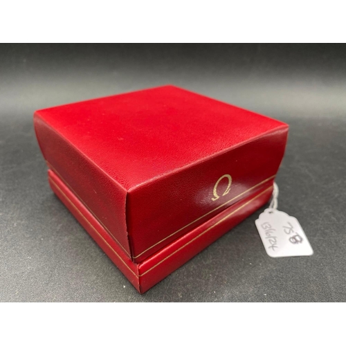 758 - A red OMEGA watch box