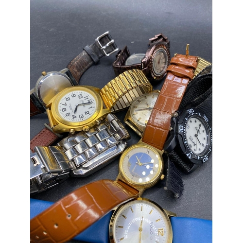 762 - Ten gents gents assorted wrist watches