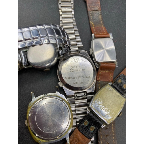 764 - Six vintage wrist watches