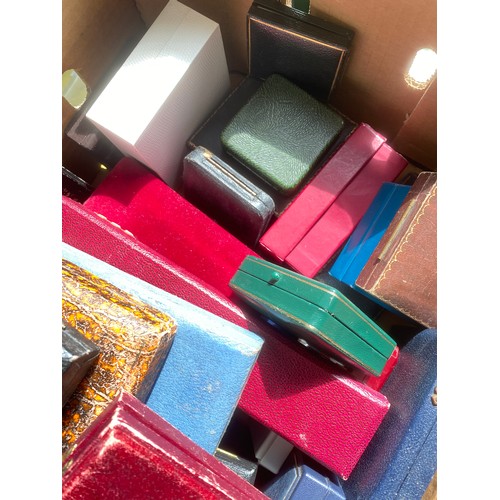 702 - A large box of assorted fitted boxes