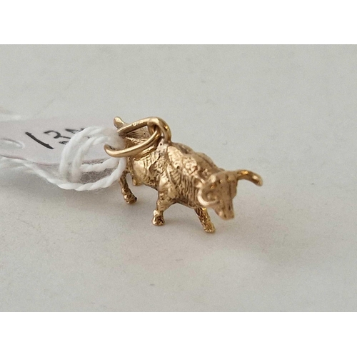 137 - A high carat charm of a bull 2.8 gms