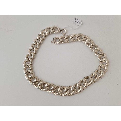 207 - A large fancy link silver necklace 20 inch 84 gms