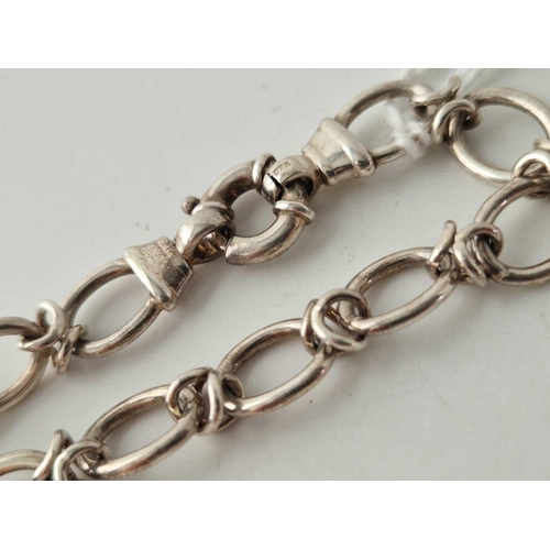 90 - A fancy silver bracelet 7.5 inches