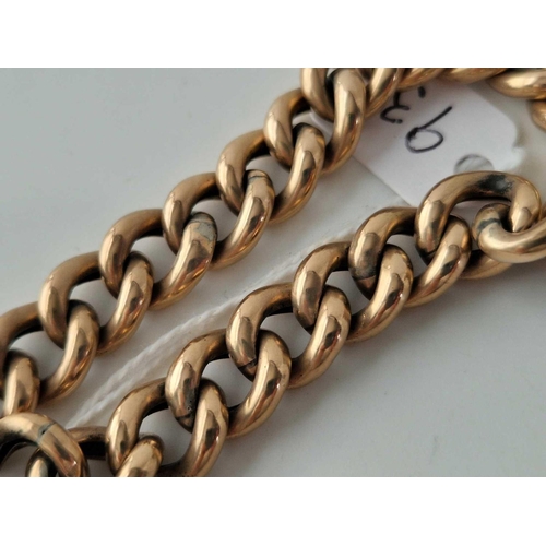 93 - A CURB LINK BRACELET 9CT 7.5 INCH 22.1 GMS