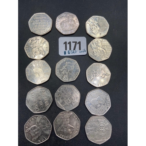 1171 - Beatrix Potter 50p coins (14)