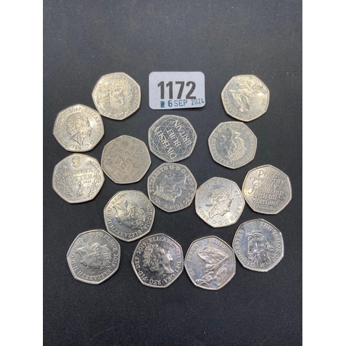 1172 - 50p coins 15 more