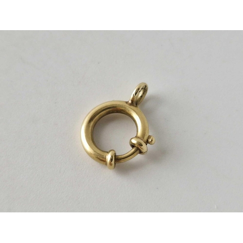 155 - A bolt clasp 14ct gold