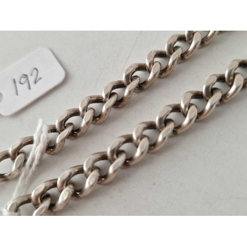 192 - A silver link bracelet 8 inch 20 gms