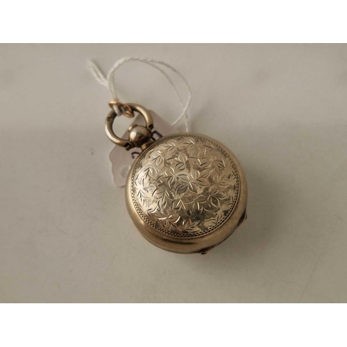 290 - An unusual sovereign silver case with locket section to lid