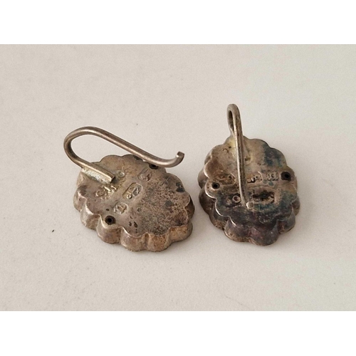 299 - A pair of Victorian silver earrings