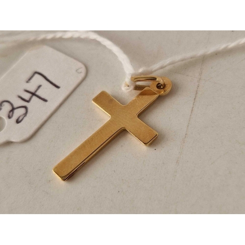 347 - A 9ct cross