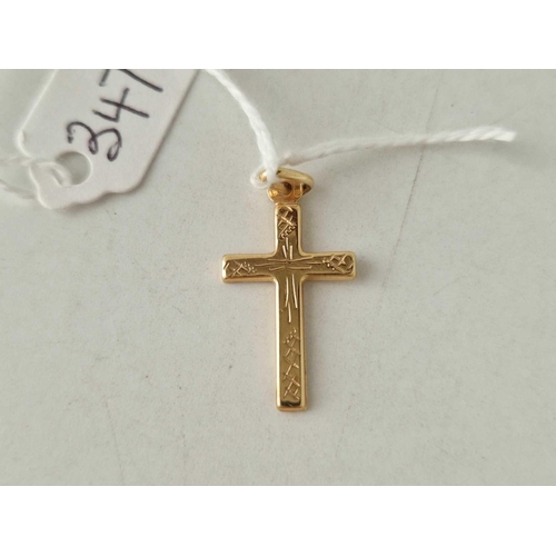 347 - A 9ct cross