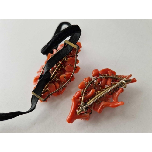 544 - TWO PIECES OF CORAL JEWELLERY