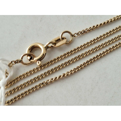 602 - A curb link neck chain 9ct 14 inch 1.6 gms