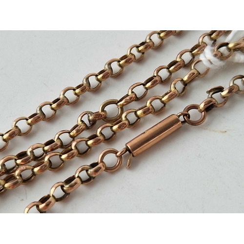 618 - A belcher link neck chain with cylinder clasp, 9ct, 17 inch, 3.8 g