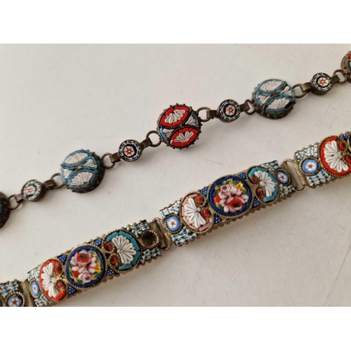 636 - Two micro mosaic bracelets