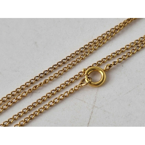 658 - A fine gold neck chain, 9ct, 18 inch, 1.4 g