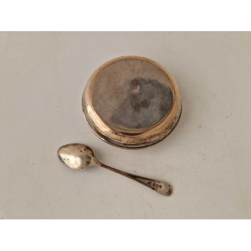 766 - Eastern White Metal Ashtray and Coffee Spoon 95g