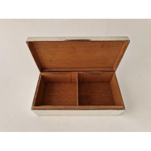 796 - A cigarette box with cedar lined interior, engine turned cover, 7