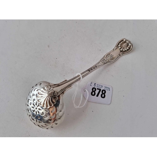 878 - A good King�s pattern sifter spoon, London 1830 by WT