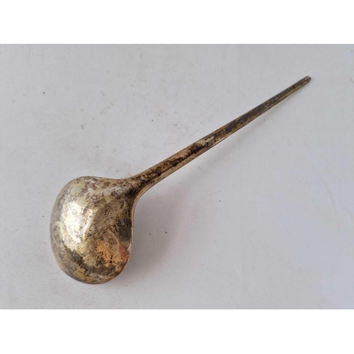 891 - A large Georg Jensen spoon with tapering stem, 9.5 inches long, 75 g