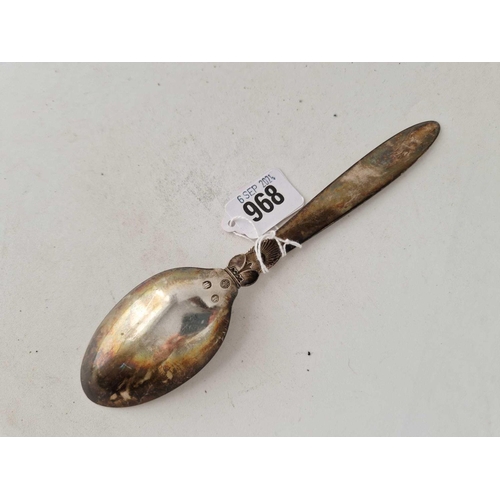 968 - A Georg Jensen stylish spoon, 7.5 inches long