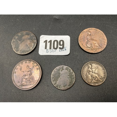 1109 - Half penny 1699 etc