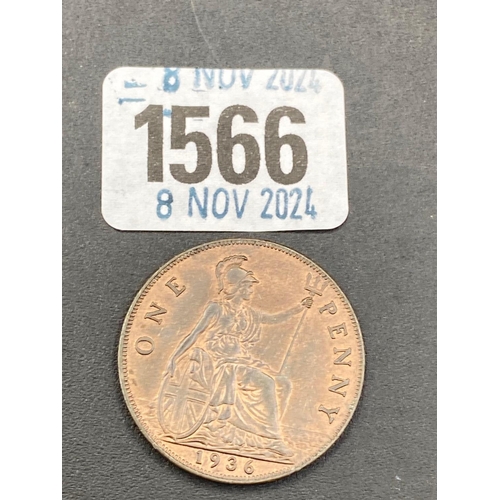 1566 - Penny 1936 high grade with lustre