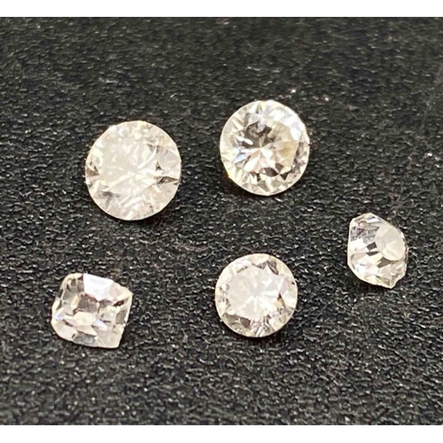 171 - Five good diamond gem stone ex jewellers stock