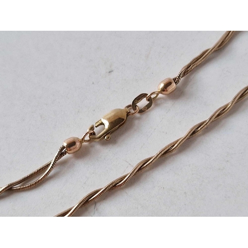 207 - A double snake bracelet 9ct 7 inch 2.9 gms