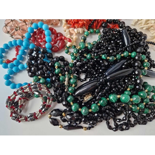 222 - A quantity of assorted beads and necklaces