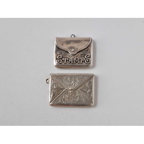 62 - 2 x silver vintage stamp holders 9.3g