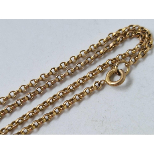 90 - A belcher link neck chain 9ct 17 inch 6.4 gms