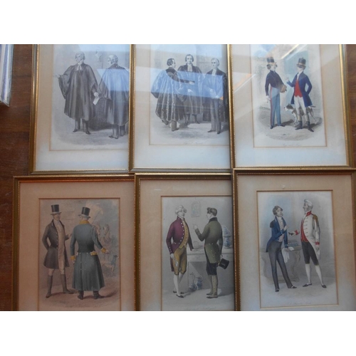 1067 - PRINTS   6 framed & glazed 19th.C. prints, 'Important Inteligence', 'Departure for Town', 'Page and ... 