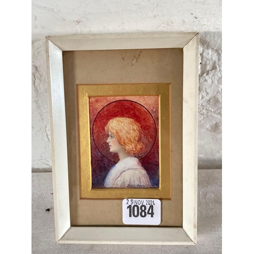 1084 - LUCIE HARLAND - Half length miniature Portrait, 3