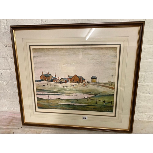 1150 - Signed in Pencil by L. S. Lowry Proof Print of a Farmstead 17 x 20 By Venture Prints 1974