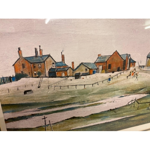 1150 - Signed in Pencil by L. S. Lowry Proof Print of a Farmstead 17 x 20 By Venture Prints 1974