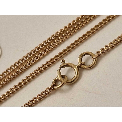 126 - A curb link neck chain 9ct 29 inch 4.2 gms